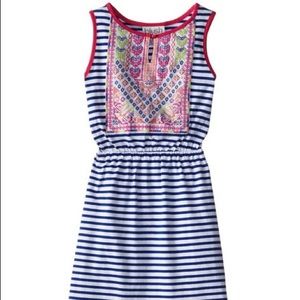 Blush Sleeveless Jersey Tee Embroidered dress